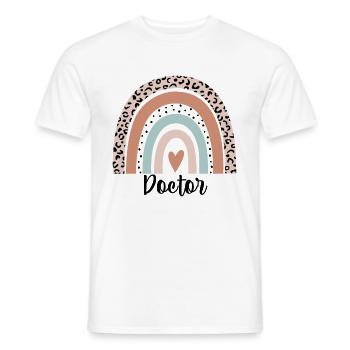 Doctor Rainbow Leopard Funny Doctor Gift - Men's T-Shirt - white - Front - AI Model Male 178 dark (178cm)