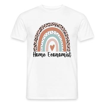 Home Economist Rainbow Leopard Funny Home - Men's T-Shirt - white - Front - AI Model Male 178 dark (178cm)
