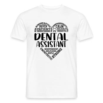 Assistant dentaire Dentiste Hygiéniste Dentisterie - T-shirt homme - blanc - Devant - AI Model Male 178 dark (178cm)