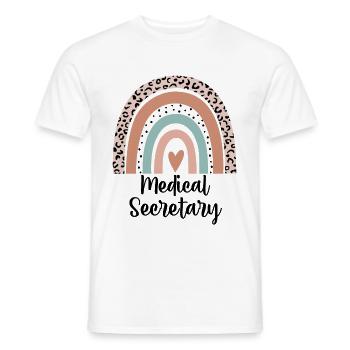 Secrétaire médical Rainbow Leopard Drôle cadeau - T-shirt homme - blanc - Devant - AI Model Male 178 dark (178cm)