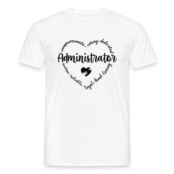 Administrateur - T-shirt homme - blanc - Devant - AI Model Male 178 dark (178cm)