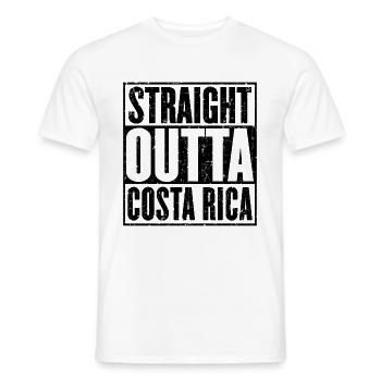 Straight Outta Costa Rica - Men's T-Shirt - white - Front - AI Model Male 178 dark (178cm)