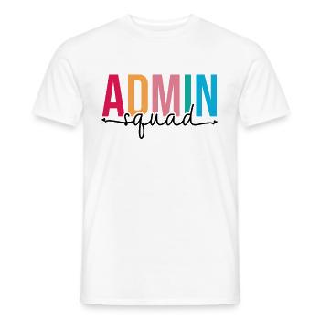 Équipe d’administration de l’assistant administratif de l’escouade d’administration - T-shirt homme - blanc - Devant - AI Model Male 178 dark (178cm)