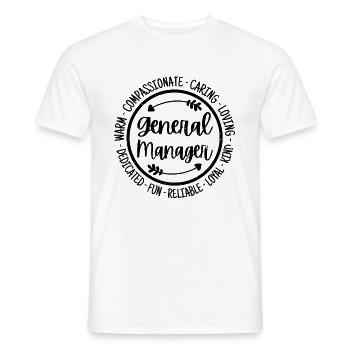 General Manager Vintage Geschenk - Männer T-Shirt - Weiß - Vorne - AI Model Male 178 dark (178cm)