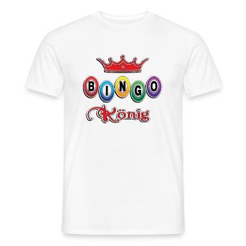 bingo t-shirt koenig Bingo tshirt - Männer T-Shirt - Weiß - Vorne - AI Model Male 178 dark (178cm)