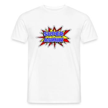 Superadmin best super admin on the world t-shirt - Men's T-Shirt - white - Front - AI Model Male 178 dark (178cm)