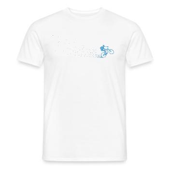 Mountain biker mountain bike - Men's T-Shirt - white - Front - AI Model Male 178 dark (178cm)