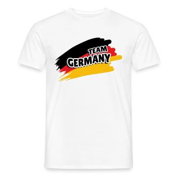 Team Germany Deutschland Fan Sport - Männer T-Shirt - Weiß - Vorne - AI Model Male 178 dark (178cm)