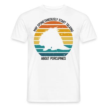 Stachelschweine Designs für Tierliebhaber Nagetier - Männer T-Shirt - Weiß - Vorne - AI Model Male 178 dark (178cm)