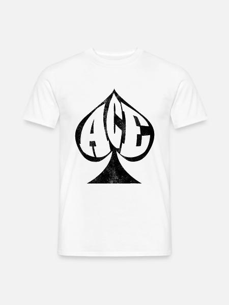 Poker Pokern Karten Pik-As - Männer T-Shirt - Weiß