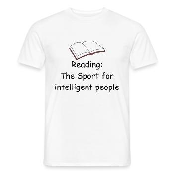 read - Men's T-Shirt - white - Front - AI Model Male 178 dark (178cm)