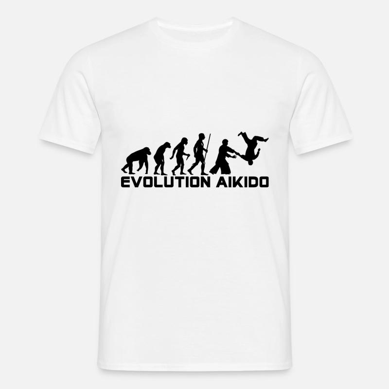 EVOLUTION AIKIDO - Men's T-Shirt - white