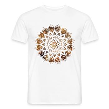 Mandala - Men's T-Shirt - white - Front - AI Model Male 178 dark (178cm)