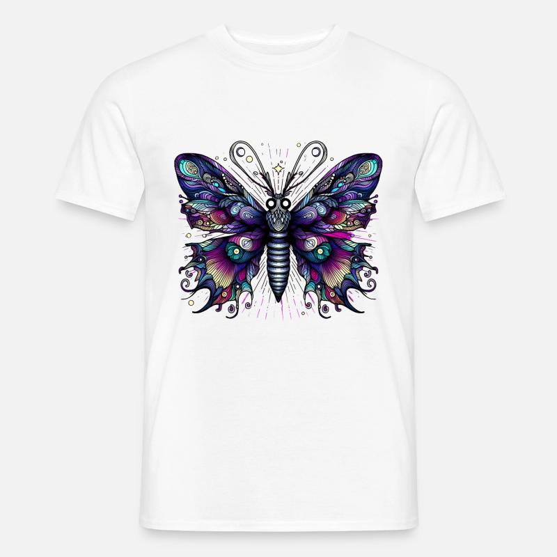 Papillon effrayant avec crâne - T-shirt homme - undefined