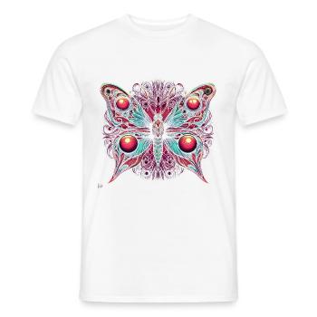 Schauriger Schmetterling mit Totenkopf - Männer T-Shirt - Weiß - Vorne - AI Model Male 178 dark (178cm)