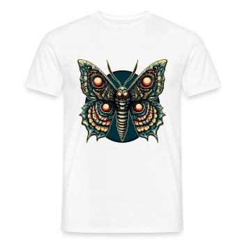 Papillon effrayant avec crâne - T-shirt homme - blanc - Devant - AI Model Male 178 dark (178cm)
