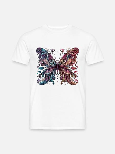 Papillon effrayant avec crâne - T-shirt homme - 