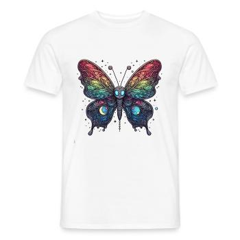 Scary butterfly with skull - Men's T-Shirt - white - Front - AI Model Male 178 dark (178cm)
