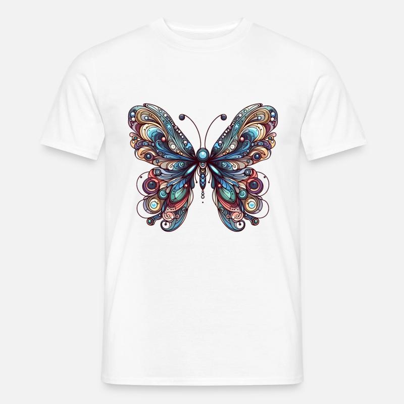 Papillon effrayant avec crâne - T-shirt homme - undefined