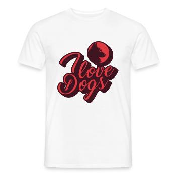 Ich liebe Hunde - Männer T-Shirt - Weiß - Vorne - AI Model Male 178 dark (178cm)