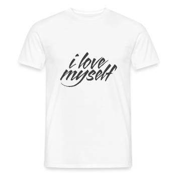 I Love Myself / Selbstbewusstsein - Männer T-Shirt - Weiß - Vorne - AI Model Male 178 dark (178cm)