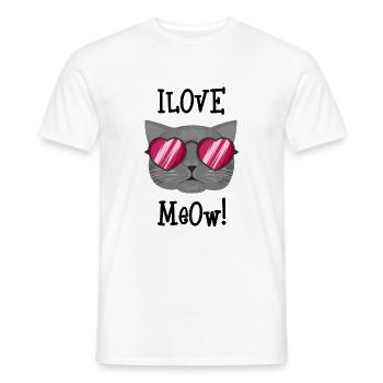 J'aime les chatons - T-shirt homme - blanc - Devant - AI Model Male 178 dark (178cm)