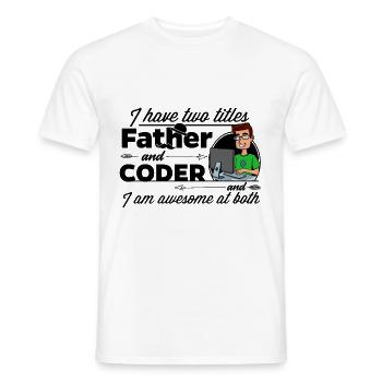 Programmierer und Vater - Männer T-Shirt - Weiß - Vorne - AI Model Male 178 dark (178cm)