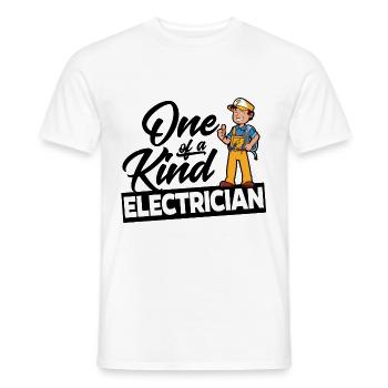 Electrician - One of the nicer ones - Men's T-Shirt - white - Front - AI Model Male 178 dark (178cm)