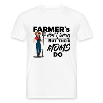 Farmerin & Landwirtin - Their Moms Brag - Männer T-Shirt - Weiß - Vorne - AI Model Male 178 dark (178cm)