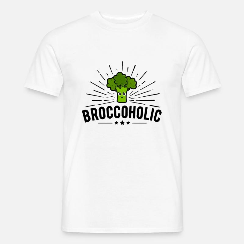 Vegetarier Vegan - Broccoholic - Männer T-Shirt - Weiß