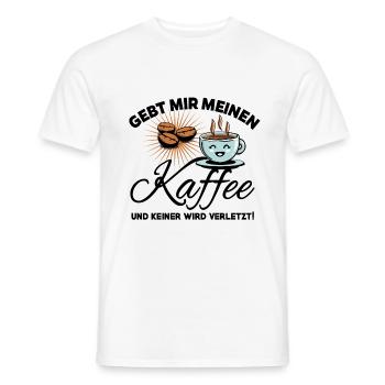 Kaffee Bohne - Gebt mir meinen Kaffee - Männer T-Shirt - Weiß - Vorne - AI Model Male 178 dark (178cm)