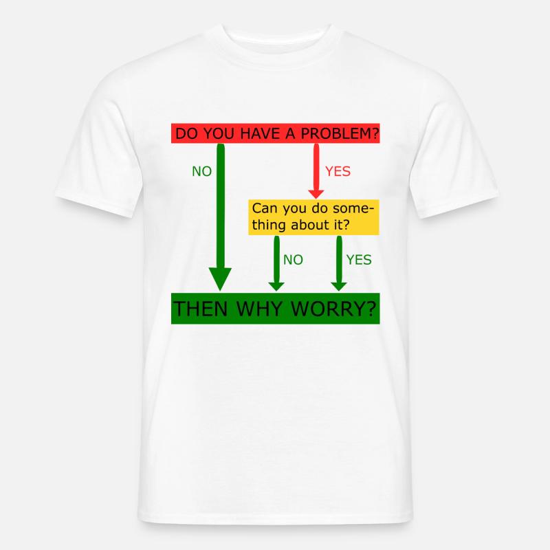 Then why worry - Männer T-Shirt - Weiß