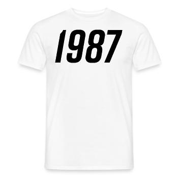 1987 Geburtsjahr Geschenk - Männer T-Shirt - Weiß - Vorne - AI Model Male 178 dark (178cm)