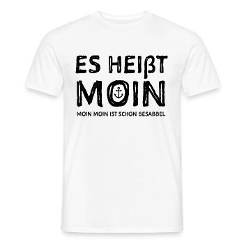 Moin Begrüßung Guten Morgen - Männer T-Shirt - Weiß - Vorne - AI Model Male 178 dark (178cm)