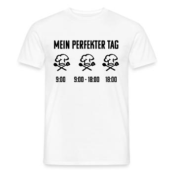 Kochen Perfekter Tag Geschenkidee - Männer T-Shirt - Weiß - Vorne - AI Model Male 178 dark (178cm)