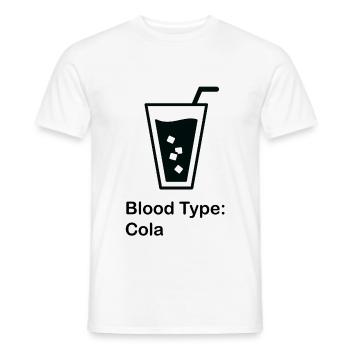 de sang; cola - T-shirt homme - blanc - Devant - AI Model Male 178 dark (178cm)
