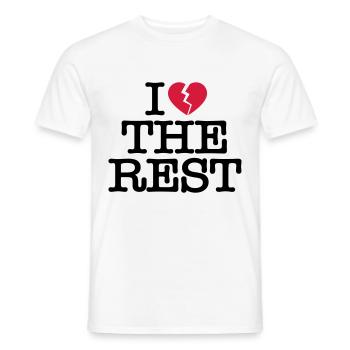 I hate the rest - Men's T-Shirt - white - Front - AI Model Male 178 dark (178cm)