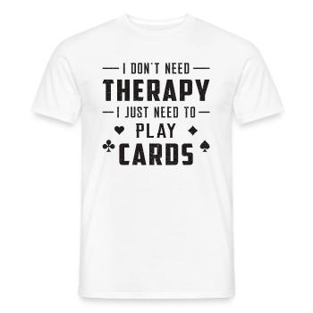 Cartes carte de coeur de pique Carro Ass Poker cadeau - T-shirt homme - blanc - Devant - AI Model Male 178 dark (178cm)