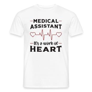 Medizinische Assistentin Herz Medizin Geschenk - Männer T-Shirt - Weiß - Vorne - AI Model Male 178 dark (178cm)