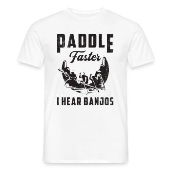 Canoë bateau bateau bateau cadeau de canoë-kayak - T-shirt homme - blanc - Devant - AI Model Male 178 dark (178cm)