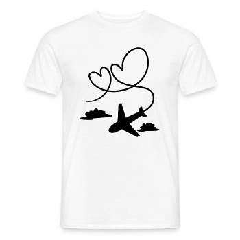 plane - Men's T-Shirt - white - Front - AI Model Male 178 dark (178cm)