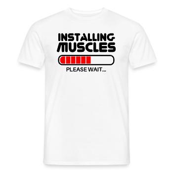 Installing Muscles - T-shirt homme - blanc - Devant - AI Model Male 178 dark (178cm)