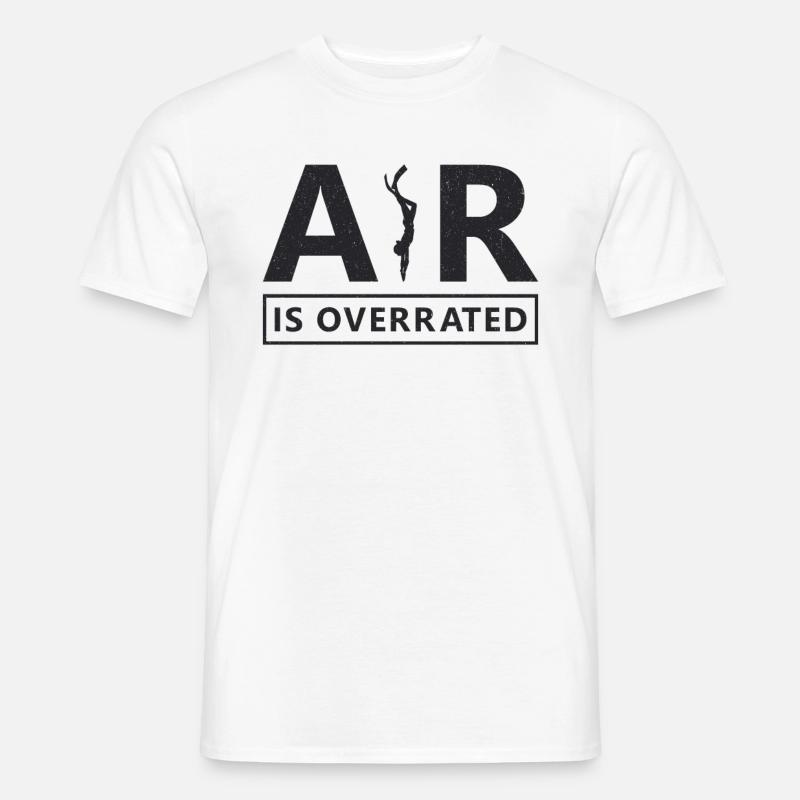 Freitaucher Apnoe Freitauchen Tauchen Geschenkidee - Männer T-Shirt - Weiß