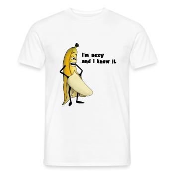 Kinky banana sexy (Banane) - Männer T-Shirt - Weiß - Vorne - AI Model Male 178 dark (178cm)