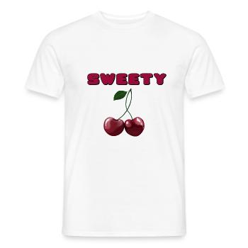 Kirschen - Cherries sweety - Männer T-Shirt - Weiß - Vorne - AI Model Male 178 dark (178cm)