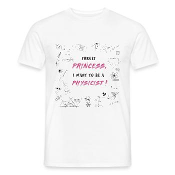 Physiker statt Prinzessin - Männer T-Shirt - Weiß - Vorne - AI Model Male 178 dark (178cm)