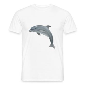 Doux dauphin - T-shirt homme - blanc - Devant - AI Model Male 178 dark (178cm)