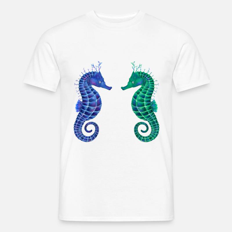 Süße Seepferdchen - Männer T-Shirt - Weiß