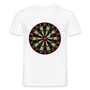Dart - Pfeil - Männer T-Shirt - Weiß - Vorne - AI Model Male 178 dark (178cm)