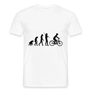 Evolution - Fahrrad - Männer T-Shirt - Weiß - Vorne - AI Model Male 178 dark (178cm)